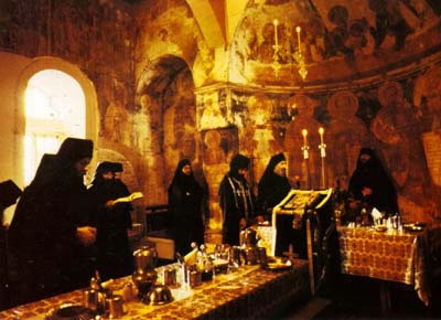 Photo of the Decani trapezi (dining hall)